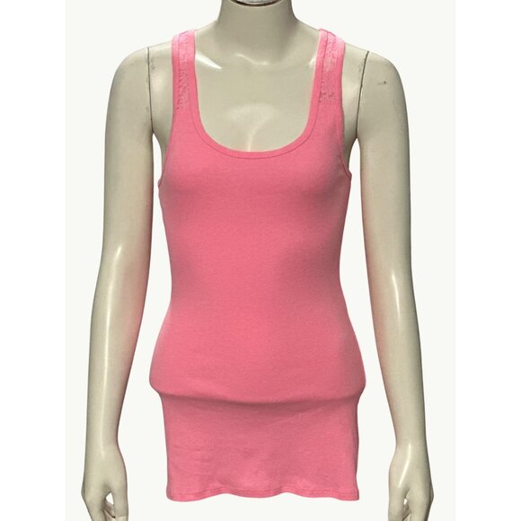 CCC Pink Lace Racerback Tank Top Size Small - Picture 1 of 6